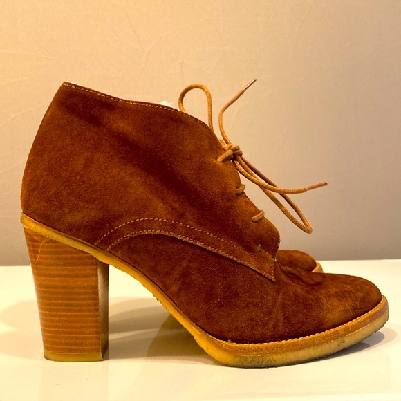 Ralph Lauren Collection Brown Franny Suede Bootie Shoes Size 7.5 - Picture 12 of 13